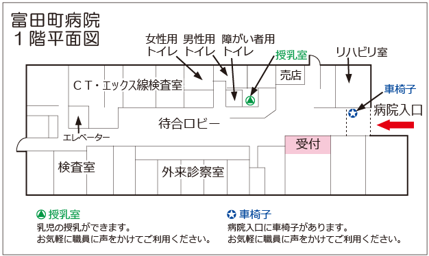 病院 富田 院内のご案内｜医療・介護療養病棟、リハビリは名古屋市中川区「富田病院」